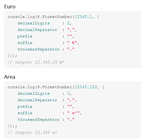 jQuery FormatNumber